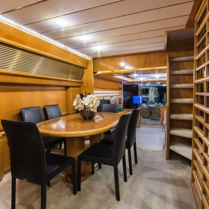 inside the Vento Yacht in Zakynthos