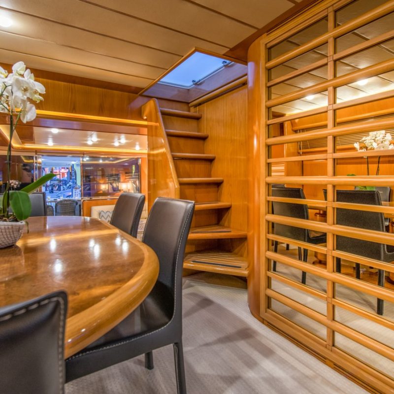 inside the Vento Yacht in Zakynthos